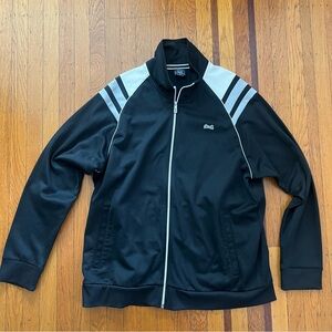 Le Tigre track jacket men’s 3XL zip up EUC black vintage  retro